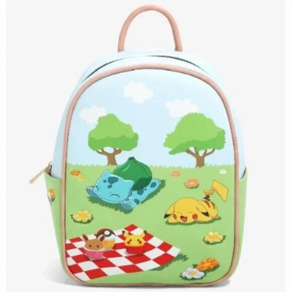 Bioworld Pokémon Bulbasaur & Pikachu Picnic‎ Mini Backpack Exclusive